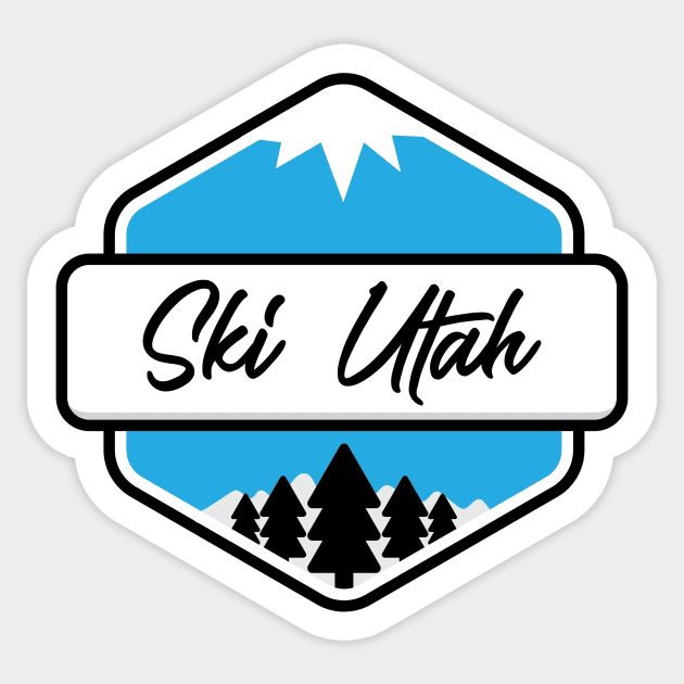 Ski Utah T-Shirt Sticker by HolidayShirts